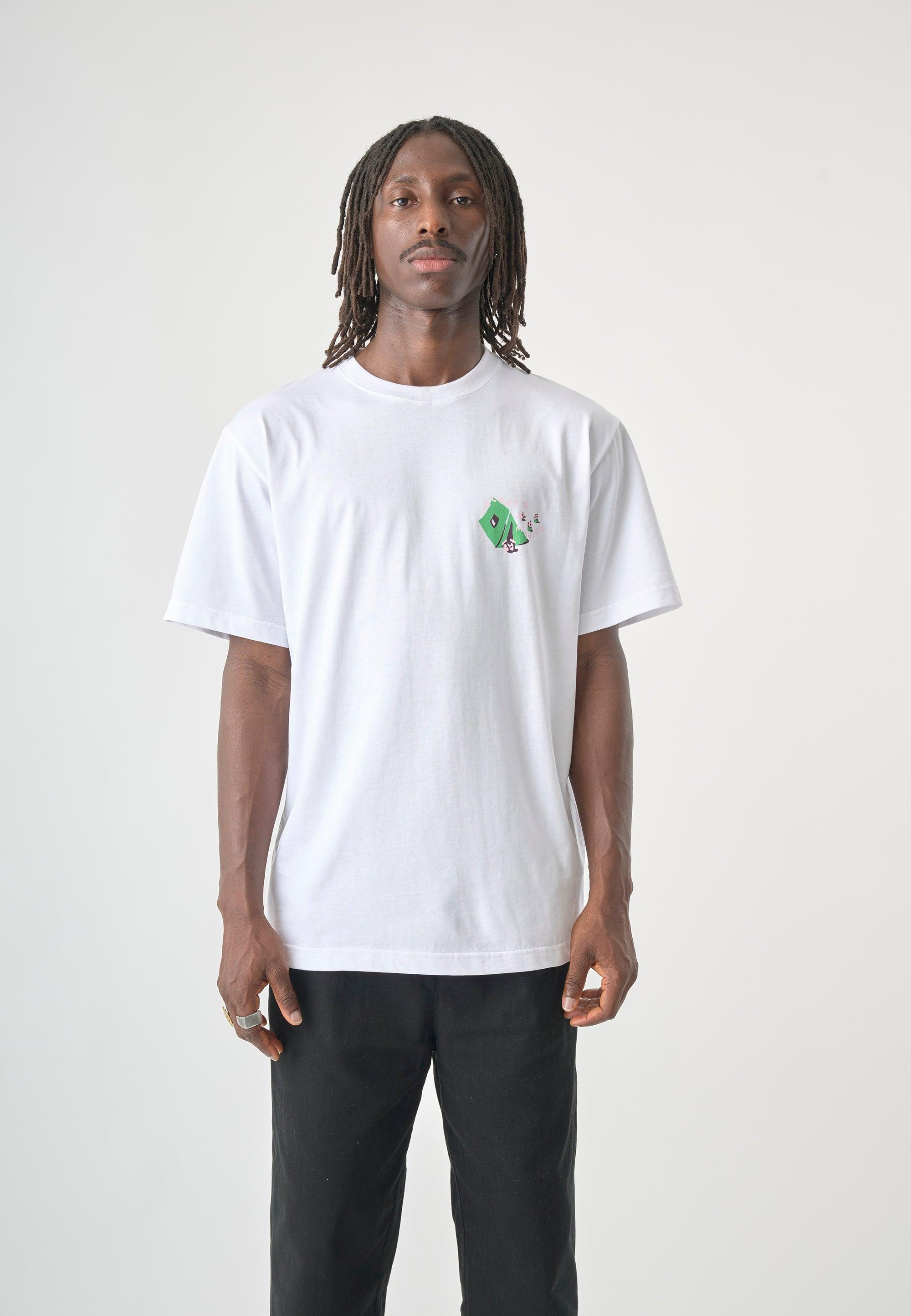 Cleptomanicx Classic Camp T-Shirt Herren weiß 